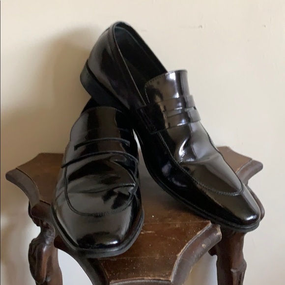 Versace Collection Patent Leather Penny Loafer - Picture 2 of 12